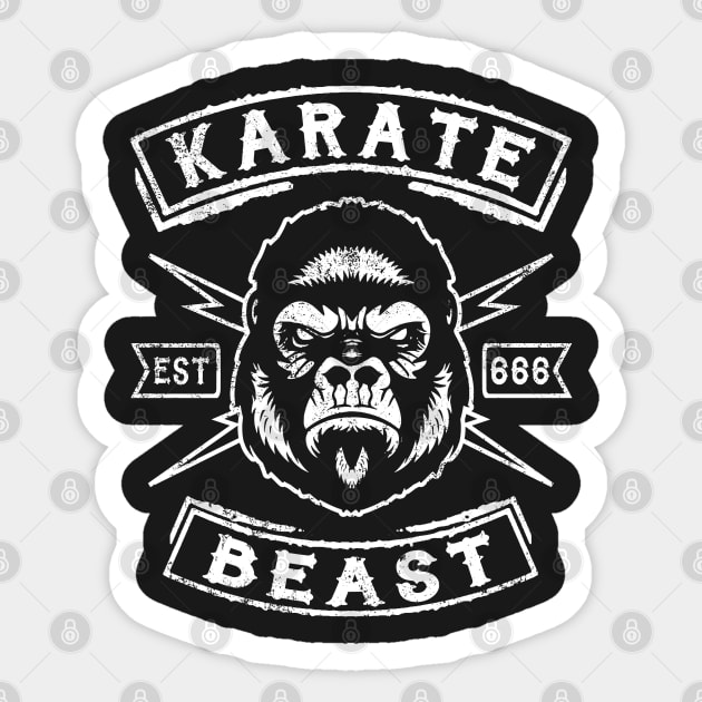 KARATE - KARATE BEAST Sticker by Tshirt Samurai